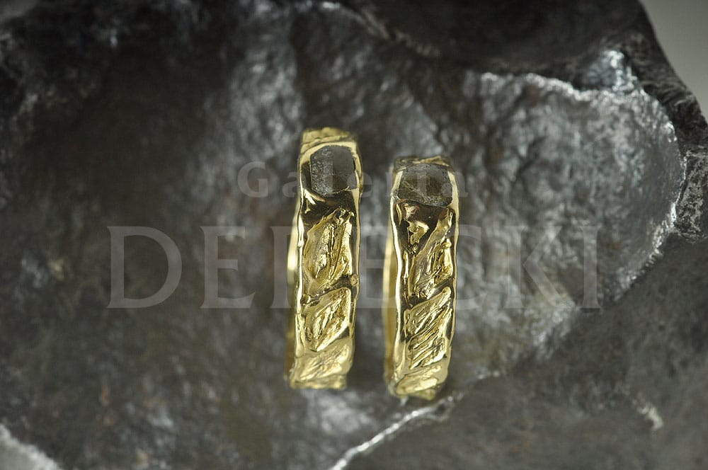 Obrączki z meteorytem tataouine