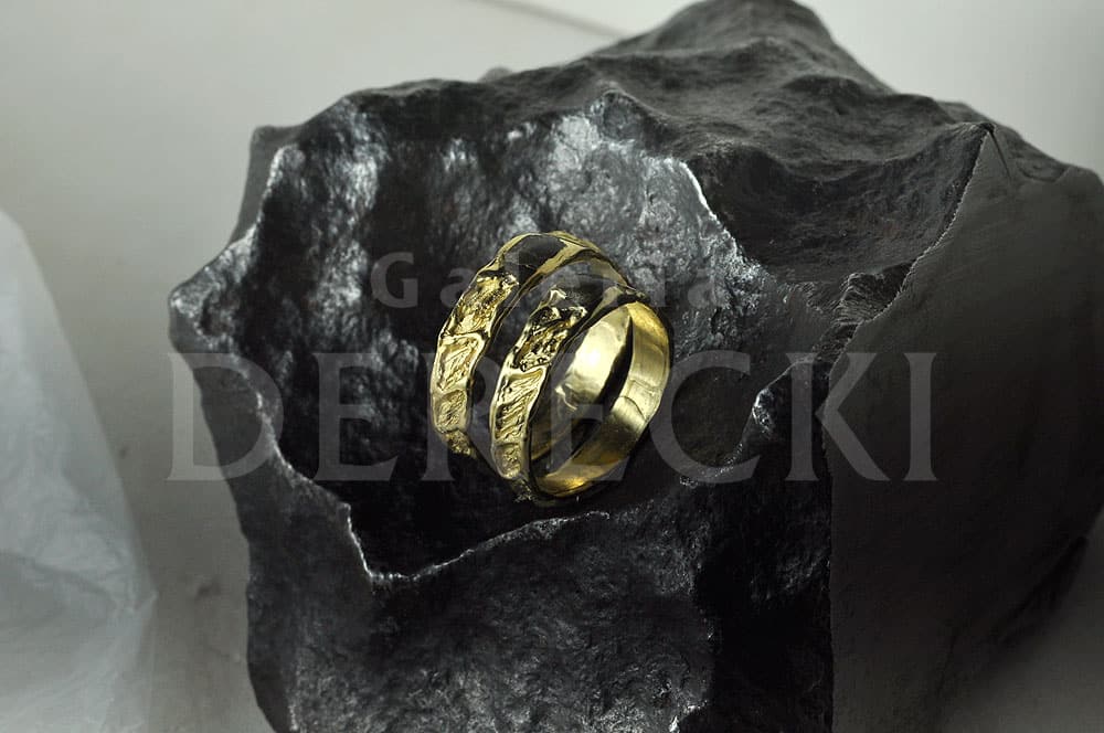 Obrączki z meteorytem tataouine