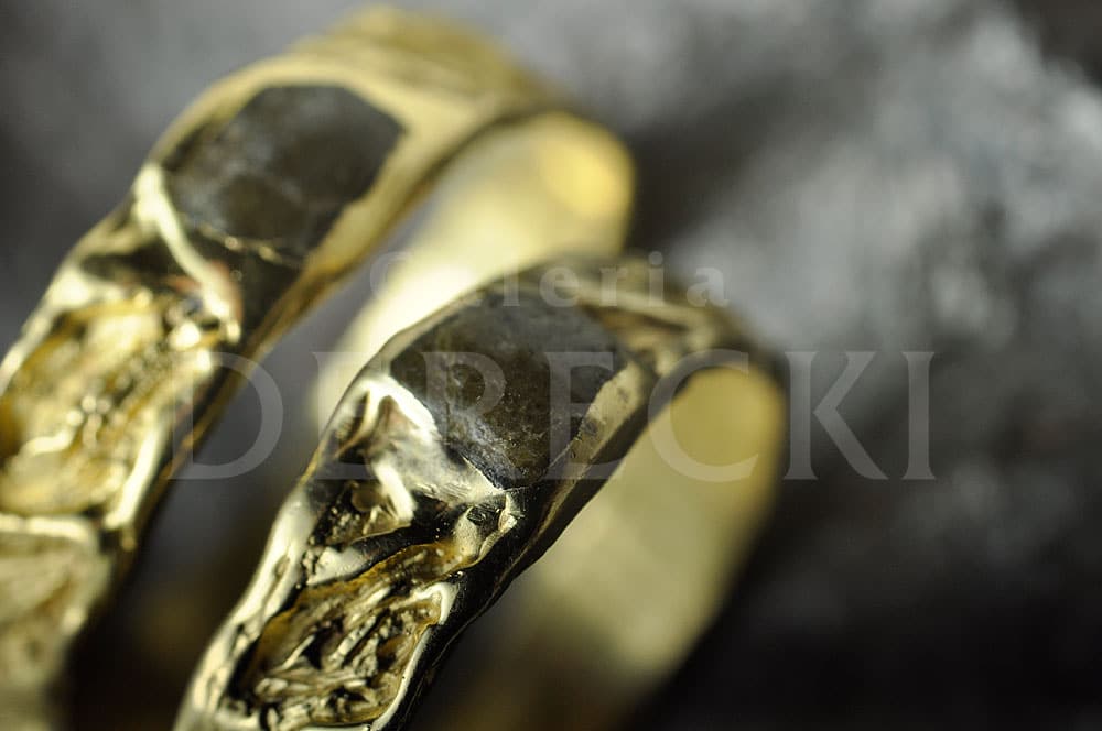 Obrączki z meteorytem tataouine