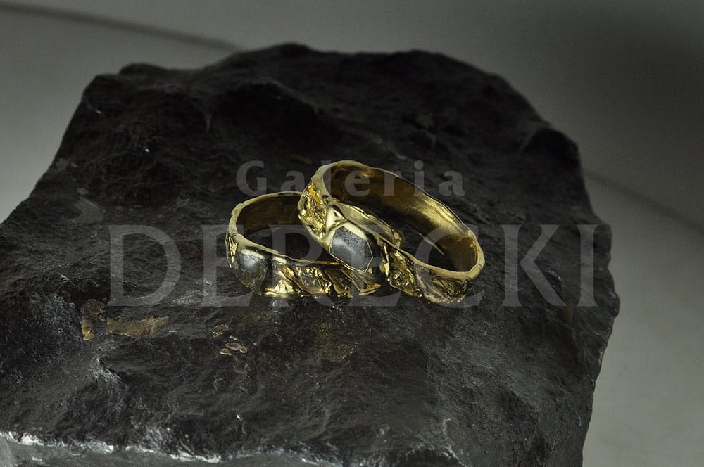 Obrączki z meteorytem tataouine