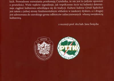 Kultura ludowa Górali Sądeckich od Kamienicy, Łącka i Jazowska